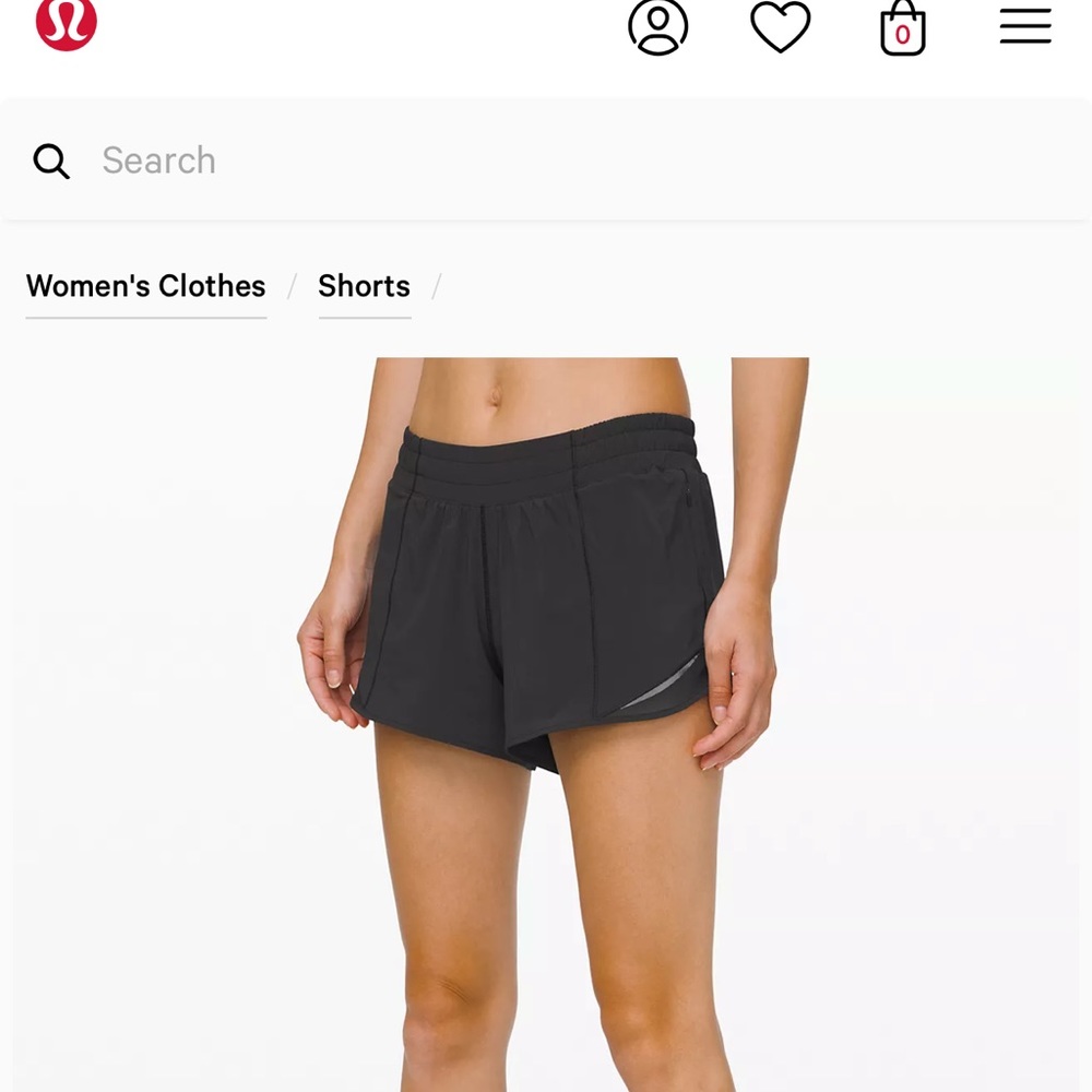 Lululemon hotty hot 4 inch